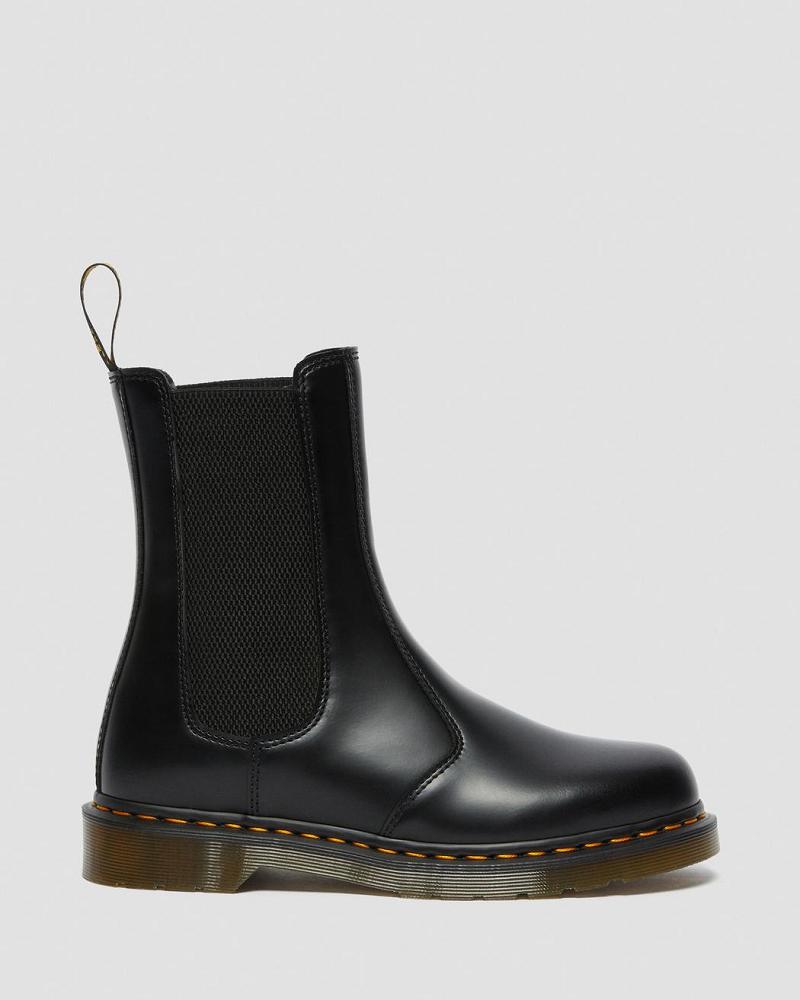 Dr Martens 2976 Hi Smooth Læder Ankelstøvler Dame Sort | DK 26DFM